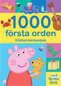 Greta Gris 1000 första orden Klistermärkesbok
